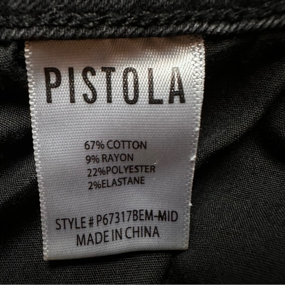 Pistola 28" Black High Rise Skinny Ankle Jeans Women Plus Size 24W - Picture 9 of 9